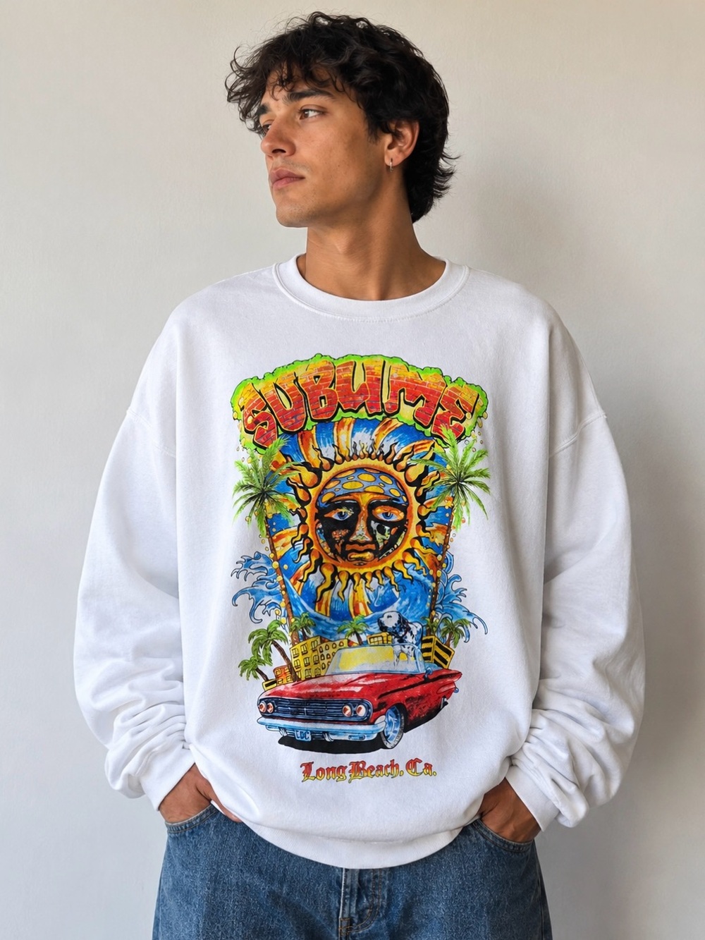 NWT Sublime Sun Logo Sweatshirt XL 90s Band Merch Graphic Pullover Unisex - Picture 2 of 15